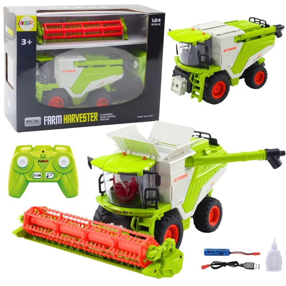 RC kombainas 2in1 su dūmais 1:24